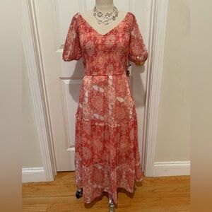 Sincerely Jules Short Sleeves Midi Dress New!